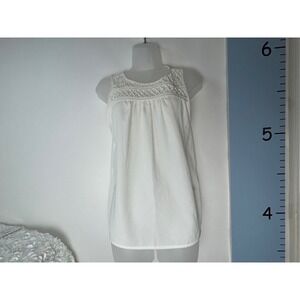 Elle‎ Cottagecore Lace White Tank Top Small